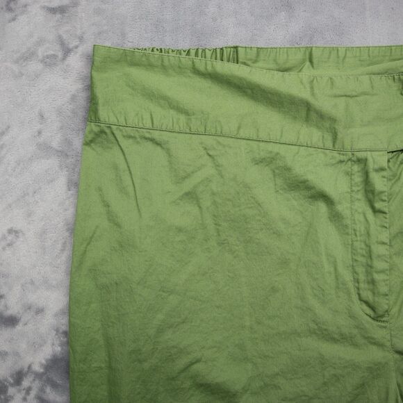 Bag Age Shorts Womens 20 Green High Rise Cotton Medium Wash Elastic Waist - Picture 9 of 16